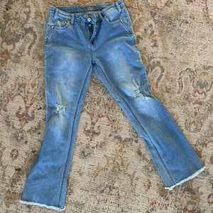 Rock n Roll denim distressed bootcut jeans